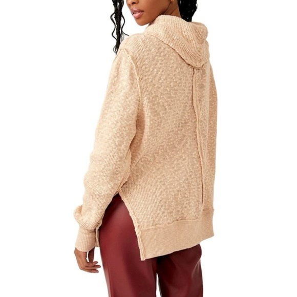 We The Free Cozy Beige Cowl Neck Sweater - Picture 9 of 9